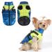 Dog jacket for the winter waterproof dog coat puppy warm jacket clothing vest reflective vest dog clothing windproof dog jacket for cold weather for small medium dog (blue m) m blue
