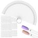 300 pcs Nail Polish Swatch Sticks Nail Swatch Sticks with Number Stickers for Color Display Clear Square-shaped Nail Polish Sample Swatches with Ring for Nail Polish Display and Home DIY