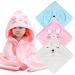 Newtic 3 pieces of towels hood 80x80 cm baby bath towels hooded towels baby baby towel bamboo super absorbent baby towel bath towels towels for babies newborns