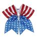 Nishine 8 American Flag Glitter Ribbon Cheer Hair Bows Set for Girls - 4th of July Ponytail Holder Hair Ties - Buy Online on GoSupps.com