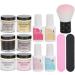 KOSDFOGE Dip Powder Nail Kit Starter Nail Dipping Powder Set Nail Art Powder Top Base Coat Gel Dust Brush Manicure Tool Set(K1215) - Buy Online on GoSupps.com
