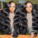 28 Inch Body Wave Lace Front Wig Human Hair 180 Density | Transparent HD Lace Frontal Wig 13x4 | Brazilian Virgin Human Hair Wig with Baby Hair | Pre Plucked & Glueless - Buy Online on GoSupps.com
