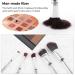 5-Piece Anime Magic Wand Makeup Brush Set - Metal Grip Silver - Foundation Blush Eyeshadow & Concealer - Perfect Gift for Girls & Women - Buy Online on GoSupps.com
