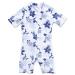 BONVERANO Baby Boys Swimsuit Toddler Bathing Suit Short-Sleeve Zipper One Piece Swimwear with UPF 50+ Sun Protection 3-6 Months Orchid