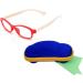 Stylish Children's Glasses Frame without Prescription - Clear Lenses for Boys & Girls Ages 5-12 | Includes Red & Blue Glasses Cases - Buy Online on GoSupps.com