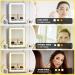 Gvnkvn 18 x 22 Vanity Mirror with Lights | LED Makeup Mirror, Dimmable & Smart Touch, 3 Colors, Lighted Black Mirror - 18W x 22L - Buy Online on GoSupps.com