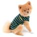 Paidful clothing for small dogs cats boys girls summer classic stripes puppies t-shirt vest breathable cotton-t-shirt sleeveless chihuahua yorkshire XL green