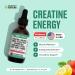 Organic Creatine Monohydrate & Vitamin B12 Drops - Vegan Energy Boost with Beet Root Green Tea & Ginseng Faster Absorption Strawberry Lemonade Flavor - 60mL - Buy Online on GoSupps.com