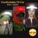 Rechargeable LED Headlamp 2 Pack | Bright Hands-free Head Light for Outdoor Activities | 6 Modes Adjustable Wide Beam | Red & White Light | Perfect for Hiking, Camping - Adults - Buy Online on GoSupps.com
