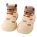 Babyio Baby Sock Shoe - Anti Slip First Walking Toddler Shoes for Boys & Girls - Soft Breathable Cotton Socks - Brown 12-18 Months Brown