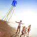 Hengda Kite Pack: 3 Colors Easy Flyer Octopus Kite for Kids - Large 31 Wide with Long Tail - Beach or Park Fun - Red, Green, Blue - Buy Online on GoSupps.com