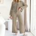 Elegant Ladies House Suit - Cuddly Cotton Loungewear Set Monochrome Negligee & Yoga Training Suit for Casual Comfort | International Shipping Available - Buy Online on GoSupps.com