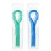 WLLHYF Dental Floss Threader Biodegradable Threader Multifunctional Nylon Loop Design for Your Teeth Deep Clean Floss for Braces Bridges & Implants 100 Count (2 Pack) Blue + Green
