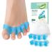 Welnove Toe Separators Bunion Correctors - 4 Pcs Gel Toe Spacers Aloe Vera Extract Infused Overlapping & Hammer Toe Straighteners for Women Men Silicone Toe Cushion for Yoga Practice(XXL) Women's 11+ Men's 10+