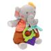 Newborn cuddly toy soft and plush baby bite ring doll sweet soft soft sensory enrichment baby sleeping calming elephant doll with bite ring