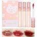3 Colors Nourishing Plumping Liquid Lipstick Set 3pcs Glossy Lip Gloss Moisturizing Mirror Effect Lip Glaze Hydrating Long Lasting Shinny Lip Makeup Kit for Women Girls