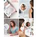 NICARE Makeup Mirror with Lights | 1X/5X Magnifying | 3 Colors LED | 360 Rotation | Magnetic Base | Travel Cosmetic Mirror - Buy Online on GoSupps.com
