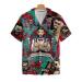 HYPERFAVOR Skull Barber Shirts for Men- Casual Short Sleeve Barber Skull Shirt Men- Barber Hawaiian Shirts for Men X-Large V7