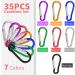 35 Pack Mini Carabiner Hooks - Aluminum Keychains for Camping Travel & Dog Leash - 7 Colors Available - Buy Online on GoSupps.com