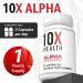 10X Health Alpha Testosterone Supplement for Men - 60 Capsules Mens Testosterone Supplement with Tongkat Ali 1000mg - Strength Vitality & Muscle Growth Supplements for Men - Buy Online on GoSupps.com