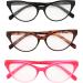Betsey Johnson Women's Fairisle Cat Eye Reading Glasses - Black Tortoise Pink Gradient - 54mm +2.5 | Stylish & Chic eCommerce Shipping Internationally - Buy Online on GoSupps.com