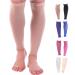 Doc Miller Compression Calf Sleeve for Men & Women Premium Medical Grade 15-20mmHg Graduated Support for Running Calf Tear Shin Splints Knee High Calf Sleeves 1 Pair Skin/Nude Large