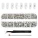 Beadsland Rhinestones for Makeup,8 Sizes 2500pcs Crystal Flatback Rhinestones Face Gems for Nails Crafts with Tweezers and Wax Pencil,Clear,SS4-SS30