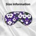 SSIMOO Purple White Floral Print Double-Sided Eye Mask | Soft Light Blocking Sleep Mask for Quality Rest - Buy Online on GoSupps.com