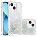 Tivenfezk Nadoli Glitzer Treisand Shell for iPhone 15 silicone shockproof mobile phone shell transparent TPU bumper protective cover liquid transparent quicksand case iphone 15 silver