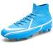 Vtasq soccer shoes men high top spikes clear athletics training shoes football boots football shoes outdoor professional training shoes sneakers unisex 35 eu blue 2