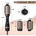 Nicebay Hair Dryer Brush - 3-in-1 Hot Air Brush for Drying Straightening Curling & Voluming | Multi-Temperature Black & Gold - Buy Online on GoSupps.com