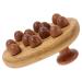 Magiclulu sandalwood meridian brush with 12 pearls Gua-Sha-Schaber wood scrubber with soft bristle thigh massager femininity Massage tools wooden massager for the body