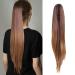 Neverland 50cm Ombre Two Tone Long Straight Wavy Ponytail Hair Extension | Clip In Claw Hairpiece 8# & 27# - Buy Online on GoSupps.com