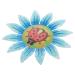 ABOOFAN Iron Pendant Home Decor Metal Sunflower Sculpture Scene Hanging Decor Colorful Wall Decoration 16x16cm Blue