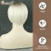 Creamily Short Blonde Wig for Women - Natural Layered Straight Synthetic Hair with Bangs - Buy Online on GoSupps.com