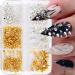 JERCLITY Gold & Silver Cone Nail Charms | Alloy Mini Metal Rivet Nail Studs for Acrylic Nails | Punk Style Nail Art Accessories - Buy Online on GoSupps.com