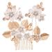 NUSITOU 1 Set Leaves and Flowers Hair Comb Flower Hair Clips for Women Hair Accessories for Bridesmaids Bridal Hair Accessories Decorative Hair Combs Flower Hair Accessories Hair Comb Clip