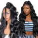 Body Wave Lace Front Wigs Human Hair for Black Women Brazilian Lace Front Human Hair Wigs Pre Plucked Hairline with Baby Hair Lace Closure Wigs Natural Color 150% Density (20 inch) 20 Inch (Pack of 1) 4x4 Body Wave Wigs