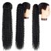 30 Synthetic Afro Curly Drawstring Ponytail Extension - Black Color for Women | Long Clip In Ponytail - Pack of 1 - Buy Online on GoSupps.com