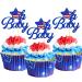 24Pcs Oh Baby Independence Day Cupcake Toppers 4th of July Cake Toppers for Oh Baby Cake Toppers for USA Day Patriotic Baby Shower Party Supplies (Oh Baby)