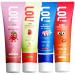 LOL Kids Toothpaste | Fluoride Free 4-Flavors Pack | Nano Hydroxyapatite Toothpaste Probiotics Vitamins A C E | Safe if Swallowed No SLS | 1 Strawberry 1 Melon Flavor 1 Peppermint 1 Cinnamon
