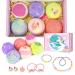 Canvalite 6Stk bathing balls gift set bombs gift set for children handmade bathing balls kits unicorn for girls natural swimming bomb spa bubble bath with small girls jewelry