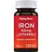 Piping Rock Iron Supplement 65 mg with Vitamin C | 120 Tablets | Advanced Absorption | Vegetarian Non-GMO and Gluten Free