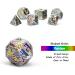 DND Rainbow Stripe Metal Dice Set - 7 PCS Zinc Alloy D&D Dice with Gift Case for Dungeons and Dragons - Buy Online on GoSupps.com