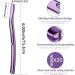 Premium Eyebrow Razors for Men & Women | Dermaplaning Tools with Non-Slip Silver Diamond Handle | Stainless Steel Purple Eyebrow Trimmer - Buy Online on GoSupps.com