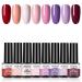 ROSALIND UV Nail Polish Pastel Set Sweet Candy Gel Nails 8 Colours Gel Nail Polish UV Colour Gel Shellac for Spring Gel Nail Polish Set Mini 002