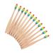 ROSENICE 12 Pieces Bamboo Toothbrush Manual Toothbrushes for Adults Children
