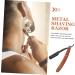 Angoily Metal Cutlery Holder & Safe Hand Razor for Men - Old-Fashioned Bamboo Eyebrow Trimmer - Buy Online on GoSupps.com