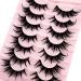HBZGTLAD 7 Pairs Cat Eye Eyelashes - 3D Fluffy Soft False Lashes - Natural Wispy Eyelash Extensions for Makeup (DT02-6) - International Shipping Available - Buy Online on GoSupps.com