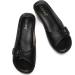 Alexis Leroy Women's Bow Slide Wedge Sandals 8-8.5 in Black - Hollow Out Detail, Buckle Closure - Buy Online on GoSupps.com